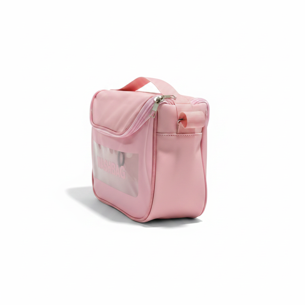 Pink Washbag - Premium Side View White Background