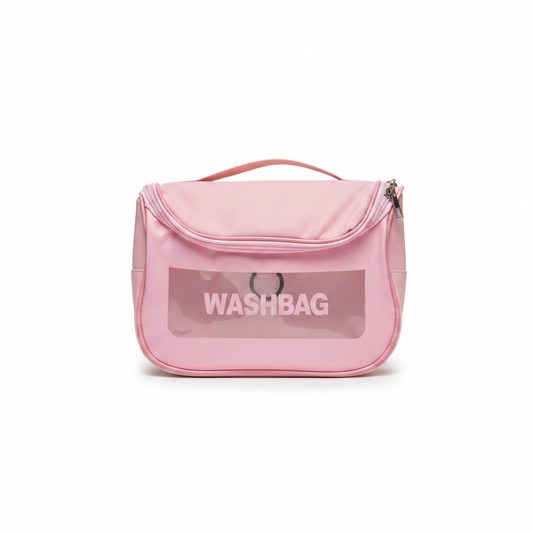 Pink Washbag - Premium Front View White Background